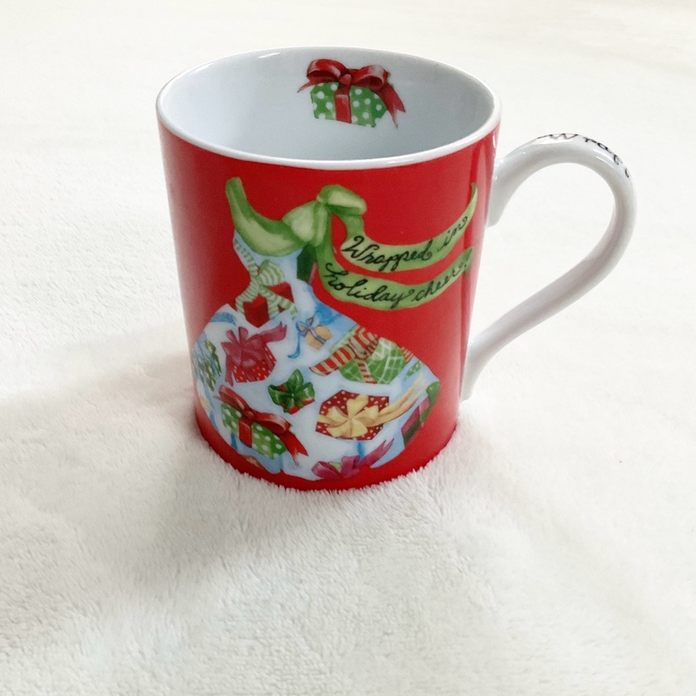 PPD Paperproducts Design Wrapped in Holiday Cheer Porcelain Mug